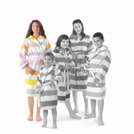Accappatoio Spugna Cinigliata – Bambino - 100% Cotone - Palio - Rosa – Pretti – in varie taglie