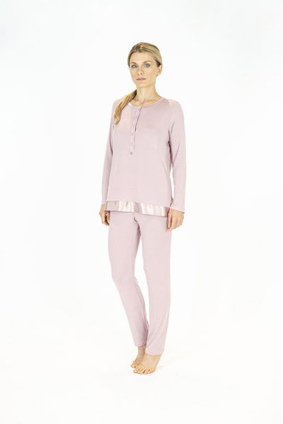 Pigiama Donna con rifinitura in raso di varie misure e colori – 6M97751 - Maryhome