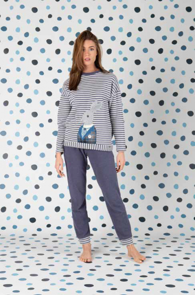 Pigiama Donna con applicazioni in  varie misure – 6M94777 - Maryhome
