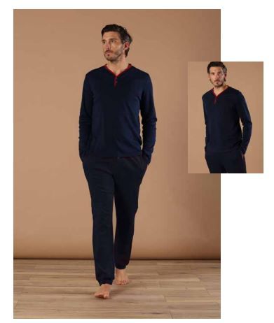 Pigiama Uomo Marina Militare puro cotone - 6Z83207MM - Assortimento Taglie