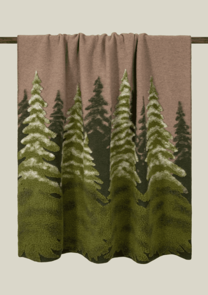 Plaid Coperta Frati Home in lana cotta per divano, poltrona o letto Bosco Verde