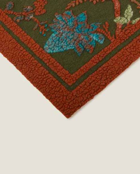 Plaid Coperta Frati Home in lana cotta per divano, poltrona o letto Paradisiaco Verde 