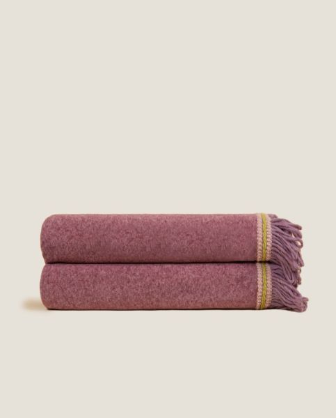 Plaid Coperta Frati Home per divano, poltrona o letto Soft Bamboo Granata