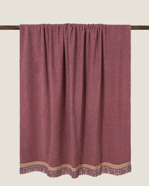 Plaid Coperta Frati Home per divano, poltrona o letto Soft Bamboo Granata