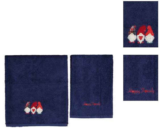 Set Asciugamani 1+1 - Gnomi - 6S54066 - Maryplaid - Assortimento Colori