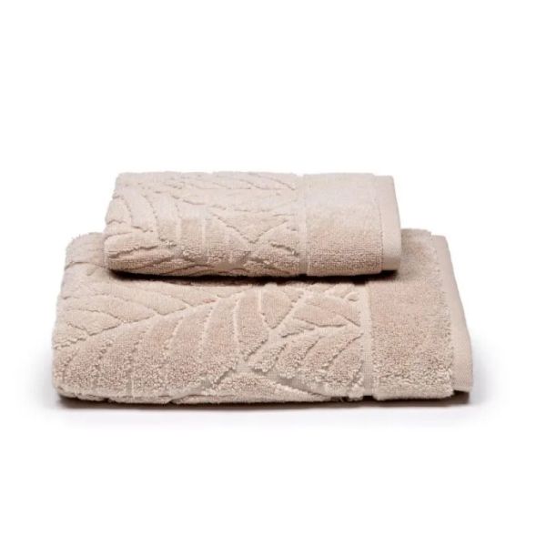 Set Asciugamani 5 pezzi - Foglie - Naturale - Caleffi