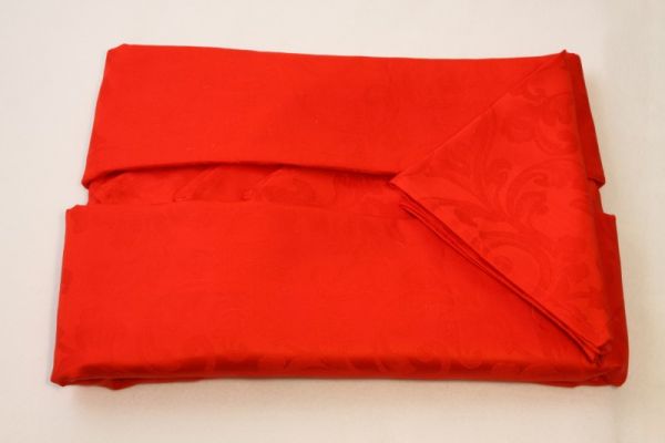 Tovaglia 8 posti con Tovaglioli – Cotone Tinto Filo Jaquard - Fiandra Rossa