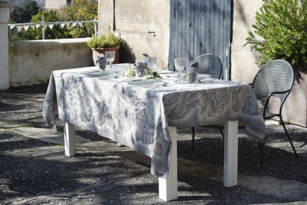 Tovaglia in Misto Lino - 12 posti - Fiori Spring 68424 Greggio - MTP
