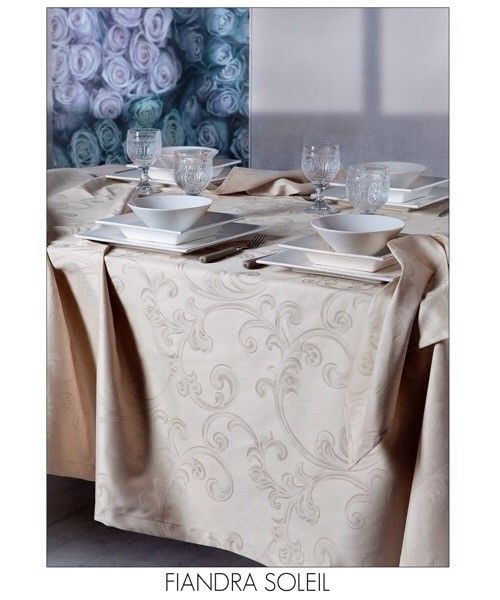 Tovaglia Ovale - Fiandra 100% cotone - color Avorio - Soleil – Randi