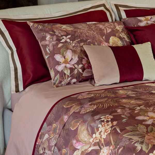 Trapunta Fazzini Matrimoniale Invernale - Protea - Burgundy Malva