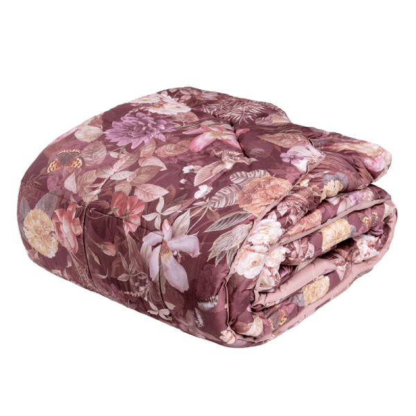 Trapunta Fazzini Matrimoniale Invernale - Protea - Burgundy Malva