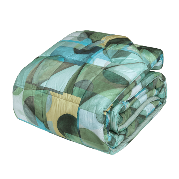 Trapunta Invernale Una Piazza e Mezza - Paracas - Celadon Verde - Fazzini