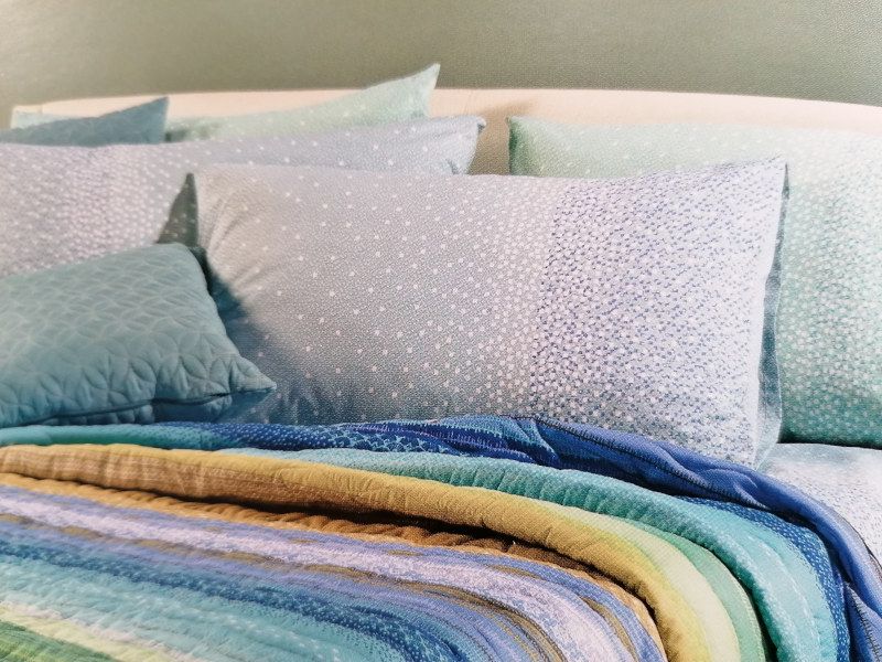 Lenzuola Una Piazza E Mezza Completo Letto Quadretti Blu Caleffi