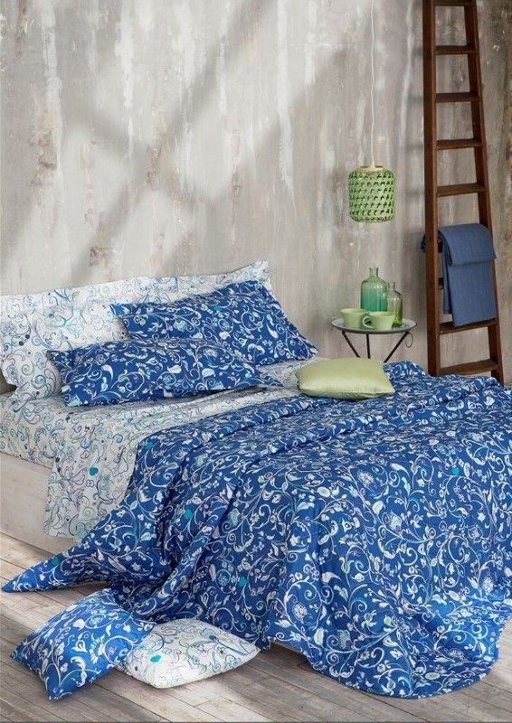 Copripiumino Matrimoniale - Azulejos - Blu - Randi – Completo letto