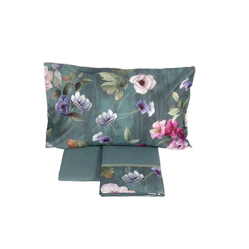 Lenzuola Matrimoniali Fazzini In Raso Di Cotone 300TC - Effetto Seta, Made In Italy, Eu Ecolabel