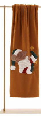 Plaid Coperta Maryplaid morbida e confortevole per divano, poltrona o letto – 6M36119 - curry r836- Natale