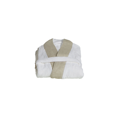 Accappatoio in Spugna - Fazzini Atelier - Brera - Spugna 100% cotone con bordo in Lino