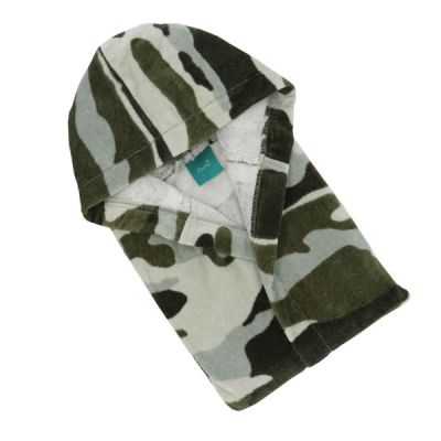 Accappatoio Spugna Cinigliata – Bambino - 100% Cotone - Mimetico – Verde – Pretti – in varie taglie