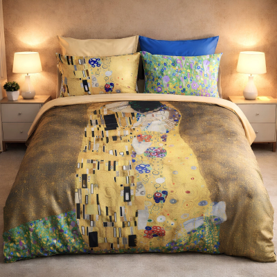 Lenzuola Matrimoniali - Cogal Art - Il Bacio di Klimt - Completo Letto