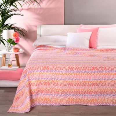 Copriletto Leggero Singolo una piazza - Tamigi - Corallo - Caleffi