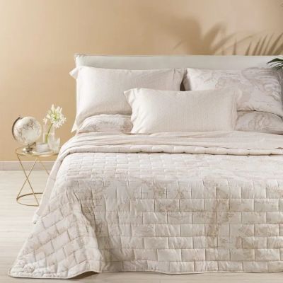 Copriletto Matrimoniale – Trapuntino / Quilt - Geo White - Alviero Martini - Prima Classe