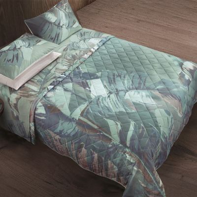 Copriletto Matrimoniale – Trapuntino / Quilt  - Musa - Tropicale - Gabel