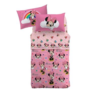 Copriletto Piazza e Mezza  – Trapuntino / Quilt -  Disney Minnie Rainbow - Caleffi