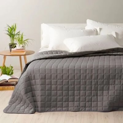 Copriletto Piazza e Mezza  – Trapuntino / Quilt - Modern - Grigio -  Caleffi