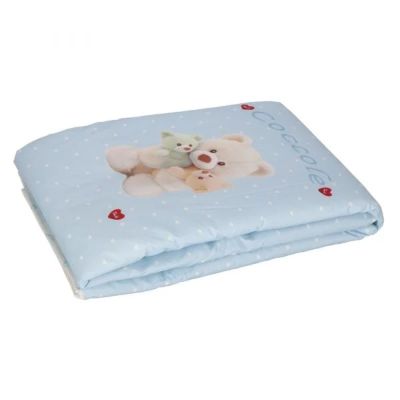 Copriletto Trapuntato Lettino a Cancello - Coccole - Azzurro - Trudy - Somma