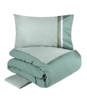Copripiumino Matrimoniale - Completo Letto - Kubric - Surf Petrolio - Fazzini