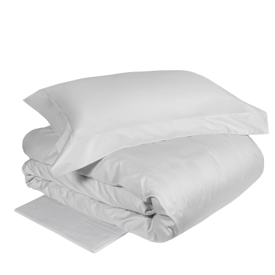 Copripiumino Matrimoniale - Fazzini Atelier - Velasca - Grigio Perla - Completo letto
