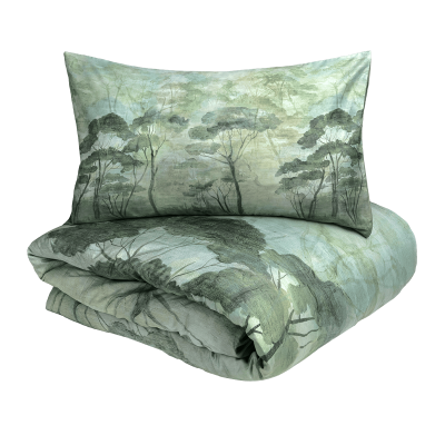 Copripiumino Matrimoniale Fazzini - Nemora - Verde - Parure