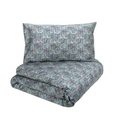 Copripiumino Piazza e Mezza - Cirri Petrolio - Fazzini - Parure