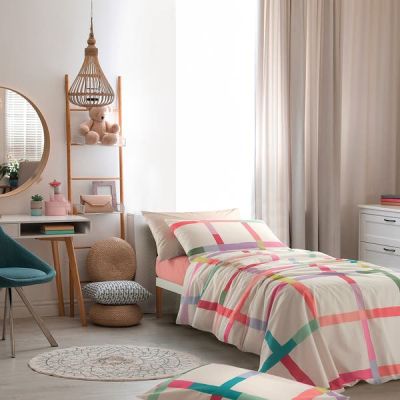Copripiumino Singolo Una piazza - Cross - Rosa Fuxia - Gabel - Completo Letto