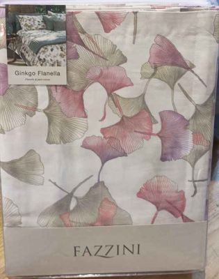 Lenzuola Una Piazza e Mezza Flanella - Completo  Letto – Ginkgo - Rosa - Fazzini