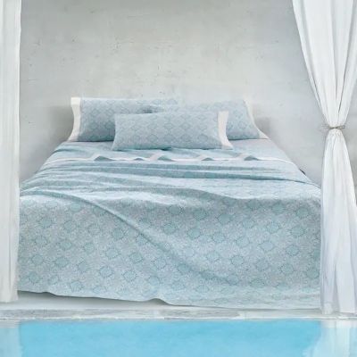Lenzuola Copriletto Matrimoniali Gabel - Completo Letto - Delfi - Mediterraneo