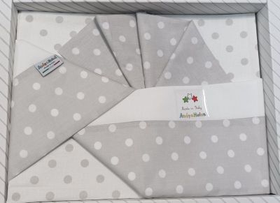 Lenzuola Culla – Completo Letto - Pois Grigio - Andy & Helen