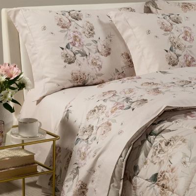 Lenzuola Matrimoniale  - Peonia Queen - Caleffi– Completo letto