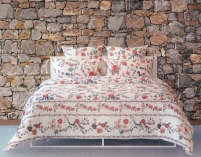 Lenzuola Matrimoniali - Completo Letto  - Kilim - Offwhite Rosso - Fazzini