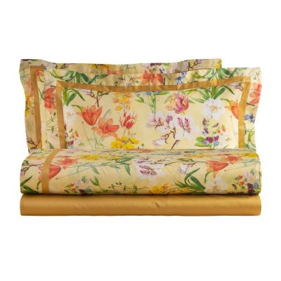 Lenzuola Matrimoniali - Completo Letto  - Panay - Giallo - Biancoperla