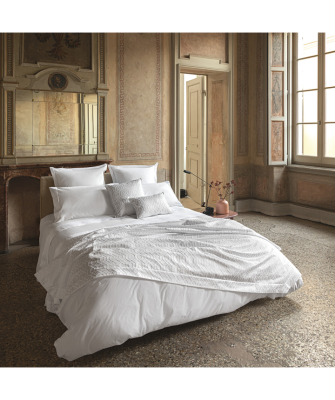 Lenzuola Matrimoniali - Fazzini Atelier - Odeon - Bianco - Completo Letto