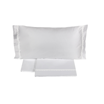 Lenzuola Matrimoniali - Fazzini Atelier - in Raso di Puro Cotone - Completo Letto - Castello - Grigio Perla