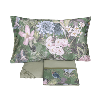 Lenzuola Matrimoniali - Fazzini – Protea - Verde - Completo letto