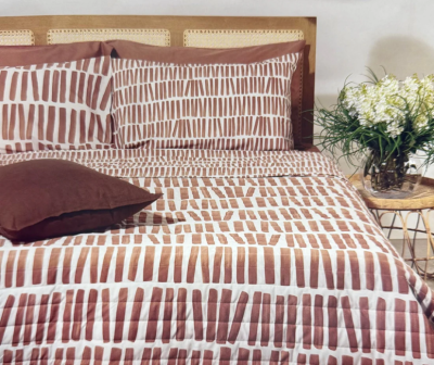 Lenzuola Matrimoniali - Fazzini – Steli - Verde - Parure