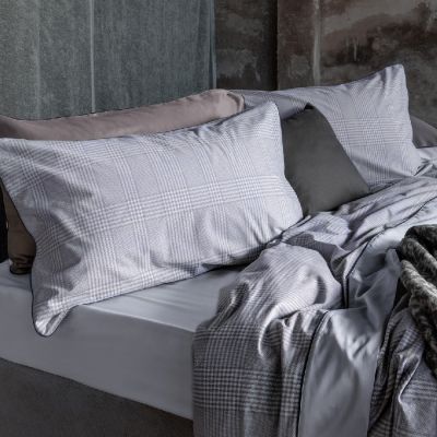 Lenzuola Matrimoniali William 8214 - Fumo - Cogal - Completo Letto