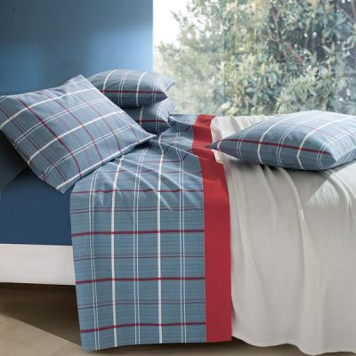 Lenzuola Piazza e Mezza Gabel - Completo Letto - Puerto Rico - Blu