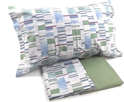  Lenzuola Singole una piazza in Flanella - Completo  Letto – Klee - Verde - Fazzini