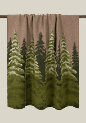 Plaid Coperta Frati Home in lana cotta per divano, poltrona o letto Bosco Verde