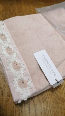 Asciugamani – Set 1+1 – Peonia - Cipria - LFDL