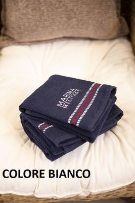 Set Asciugamani 1+1 Marina Militare - 6M98477MM  Bianco - Maryplaid